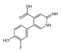 2-amino-5-(3-fluoro-4-hydroxyphenyl)pyridine-4-carboxylic acid结构式