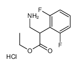 Ethyl3-amino-2-(2,6-difluorophenyl)propanoate hydrochloride structure