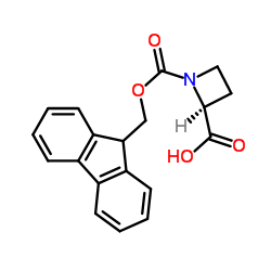 (2S)-1-(9H-fluoren-9-ylmethoxycarbonyl)azetidine-2-carboxylic acid Structure