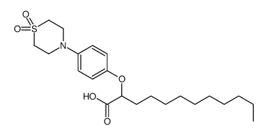 2-[4-(1,1-dioxo-1,4-thiazinan-4-yl)phenoxy]dodecanoic acid Structure