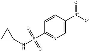 N-cyclopropyl-5-nitropyridine-2-sulfonamide结构式