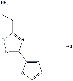 2-(3-(Furan-2-yl)-1,2,4-oxadiazol-5-yl)ethan-1-amine hydrochloride structure