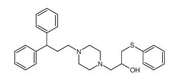 1-[4-(3,3-diphenylpropyl)piperazin-1-yl]-3-phenylsulfanylpropan-2-ol结构式