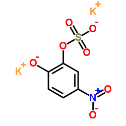 Dipotassium 5-nitro-2-oxidophenyl sulfate structure