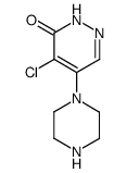 4-chloro-5-piperazin-1-ylpyridazin-3(2H)-one结构式