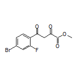 4-(4-溴-2-氟苯基)-2,4-二氧代丁酸甲酯结构式