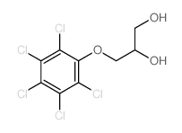 1,2-Propanediol,3-(2,3,4,5,6-pentachlorophenoxy)-结构式