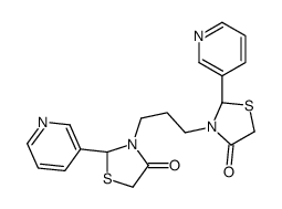 (2R)-3-[3-[(2R)-4-oxo-2-pyridin-3-yl-1,3-thiazolidin-3-yl]propyl]-2-pyridin-3-yl-1,3-thiazolidin-4-one结构式