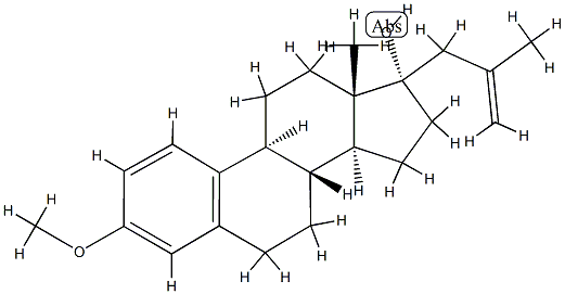 3-Methoxy-17β-(2-methylallyl)estra-1,3,5(10)-trien-17α-ol结构式