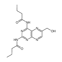 N,N'-(6-(hydroxymethyl)pteridine-2,4-diyl)dibutyramide结构式