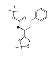 (1S,4'S)-N-tert-butoxycarbonyl-1-(2',2'-dimethyl-[1',3']-dioxolan-4'-yl)-3-phenylpropylamine Structure