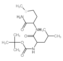 L-Methioninamide,N-[(1,1-dimethylethoxy)carbonyl]-L-leucyl- (9CI) structure