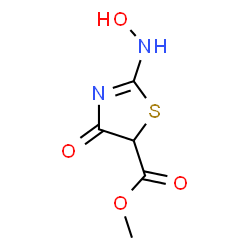 5-Thiazolecarboxylicacid,4,5-dihydro-2-(hydroxyamino)-4-oxo-,methylester Structure