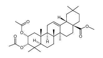 2,3-BIS(ACETYLOXY)-(2ALPHA,3ALPHA)-OLEAN-12-EN-28-OIC ACID METHYL ESTER Structure