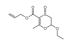 prop-2-enyl 6-ethoxy-5,6-dihydro-2-methyl-4-oxo-1,4-oxathiin-3-carboxylate结构式