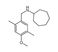 N-(4-methoxy-2,5-dimethylbenzyl)cycloheptanamine结构式