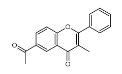 6-acetyl-3-methyl-2-phenylchromone Structure