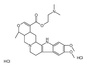 2-(dimethylamino)ethyl (3β,19α,20α)-16,17-didehydro-10,11-dimethoxy-19-methyloxayohimban-16-carboxylate dihydrochloride Structure