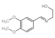 2-[(3,4-dimethoxyphenyl)methylideneamino]ethanol Structure