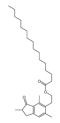 2-(2,4,6-trimethyl-3-oxo-1,2-dihydroinden-5-yl)ethyl hexadecanoate Structure