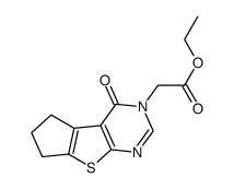 ethyl 2-(4-oxo-6,7-dihydro-4H-cyclopenta[4,5]thieno[2,3-d]pyrimidin-3(5H)-yl)acetate structure