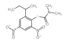 Carbamic acid,dimethylthio-, S-(2-sec-butyl-4,6-dinitrophenyl) ester (7CI,8CI)结构式