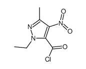 2-ethyl-5-methyl-4-nitropyrazole-3-carbonyl chloride结构式