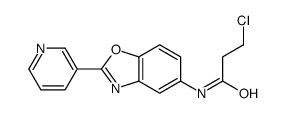 3-chloro-N-(2-pyridin-3-yl-1,3-benzoxazol-5-yl)propanamide结构式