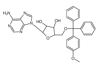 (2R,3R,4S,5R)-2-(6-aminopurin-9-yl)-5-[[(4-methoxyphenyl)-diphenylmethoxy]methyl]oxolane-3,4-diol Structure