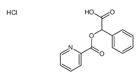 2-phenyl-2-(pyridine-2-carbonyloxy)acetic acid,hydrochloride Structure