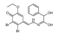 N'-[(Z)-(2,3-dibromo-5-ethoxy-4-oxocyclohexa-2,5-dien-1-ylidene)methyl]-2-hydroxy-2-phenylacetohydrazide结构式