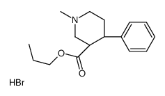 propyl (3S,4S)-1-methyl-4-phenylpiperidin-1-ium-3-carboxylate,bromide Structure