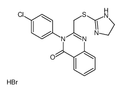 3-(4-chlorophenyl)-2-(4,5-dihydro-1H-imidazol-2-ylsulfanylmethyl)quinazolin-4-one,hydrobromide结构式