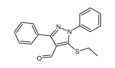 5-ethylsulfanyl-1,3-diphenylpyrazole-4-carbaldehyde Structure