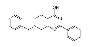 Pyrido[3,4-d]pyrimidin-4(3H)-one, 5,6,7,8-tetrahydro-2-phenyl-7-(phenylmethyl)-结构式