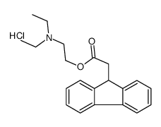 diethyl-[2-[2-(9H-fluoren-9-yl)acetyl]oxyethyl]azanium,chloride结构式