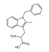 (αS)-α-Amino-1-benzyl-2-methyl-1H-indole-3-propionic acid结构式