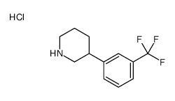 3-[3-(trifluoromethyl)phenyl]piperidine,hydrochloride结构式