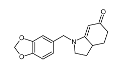 1-(1,3-benzodioxol-5-ylmethyl)-3,3a,4,5-tetrahydro-2H-indol-6-one Structure