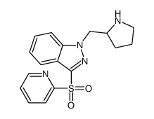 3-pyridin-2-ylsulfonyl-1-(pyrrolidin-2-ylmethyl)indazole Structure