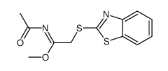 methyl N-acetyl-2-(1,3-benzothiazol-2-ylsulfanyl)ethanimidate结构式