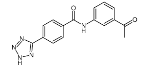 N-(3-acetylphenyl)-4-(2H-tetrazol-5-yl)benzamide结构式