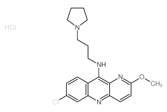 Benzo(b)-1,5-naphthyridin-10-amine, 7-chloro-2-methoxy-N-(3-(1-pyrrolidinyl)propyl)-, trihydrochloride结构式