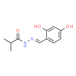 Propanoic acid, 2-methyl-, [(2,4-dihydroxyphenyl)methylene]hydrazide (9CI) Structure