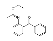 ethyl N-(2-benzoylphenyl)ethanimidate Structure