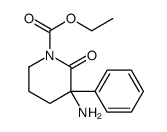 ethyl 3-amino-2-oxo-3-phenylpiperidine-1-carboxylate结构式