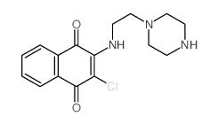 1,4-Naphthalenedione,2-chloro-3-[[2-(1-piperazinyl)ethyl]amino]- picture