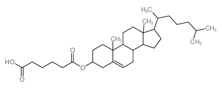 6-[[10,13-dimethyl-17-(6-methylheptan-2-yl)-2,3,4,7,8,9,11,12,14,15,16,17-dodecahydro-1H-cyclopenta[a]phenanthren-3-yl]oxy]-6-oxo-hexanoic acid结构式