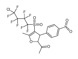 1-((2S,3R)-4-(4-CHLORO-1,1,2,2,3,3,4,4-OCTAFLUOROBUTYLSULFONYL)-5-METHYL-3-(4-NITROPHENYL)-2,3-DIHYDROFURAN-2-YL)ETHANONE结构式