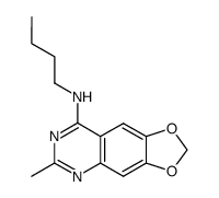 butyl-(6-methyl-[1,3]dioxolo[4,5-g]quinazolin-8-yl)-amine结构式